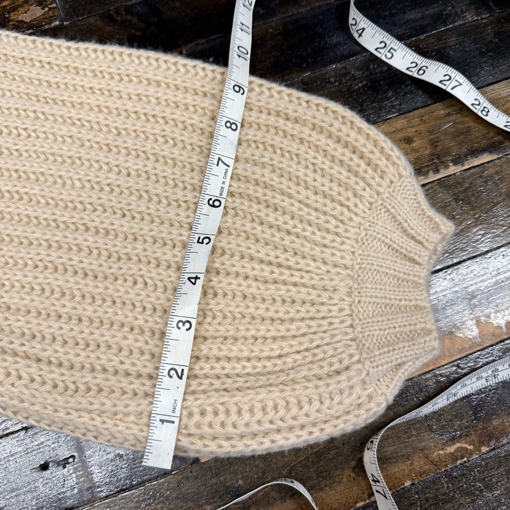 Promesa Chunky Rib Knit Cowl Neck Oversized Soft & Cozy Sweater Small Cream/Tan - Picture 13 of 13